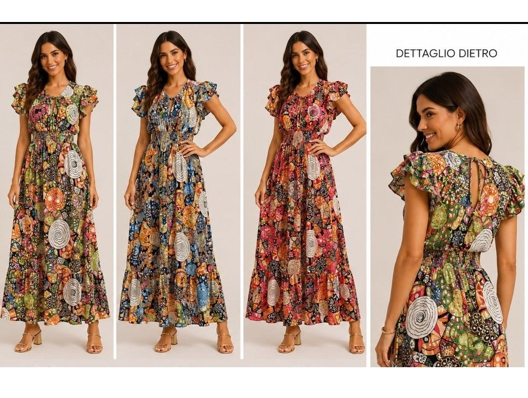 Vestito estivo con apertura sul retro