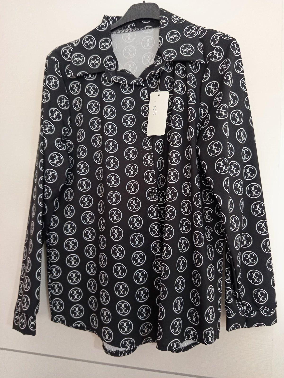 Camicia simil raso fantasia