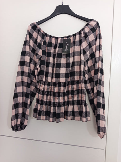 Blusa scollo a barba