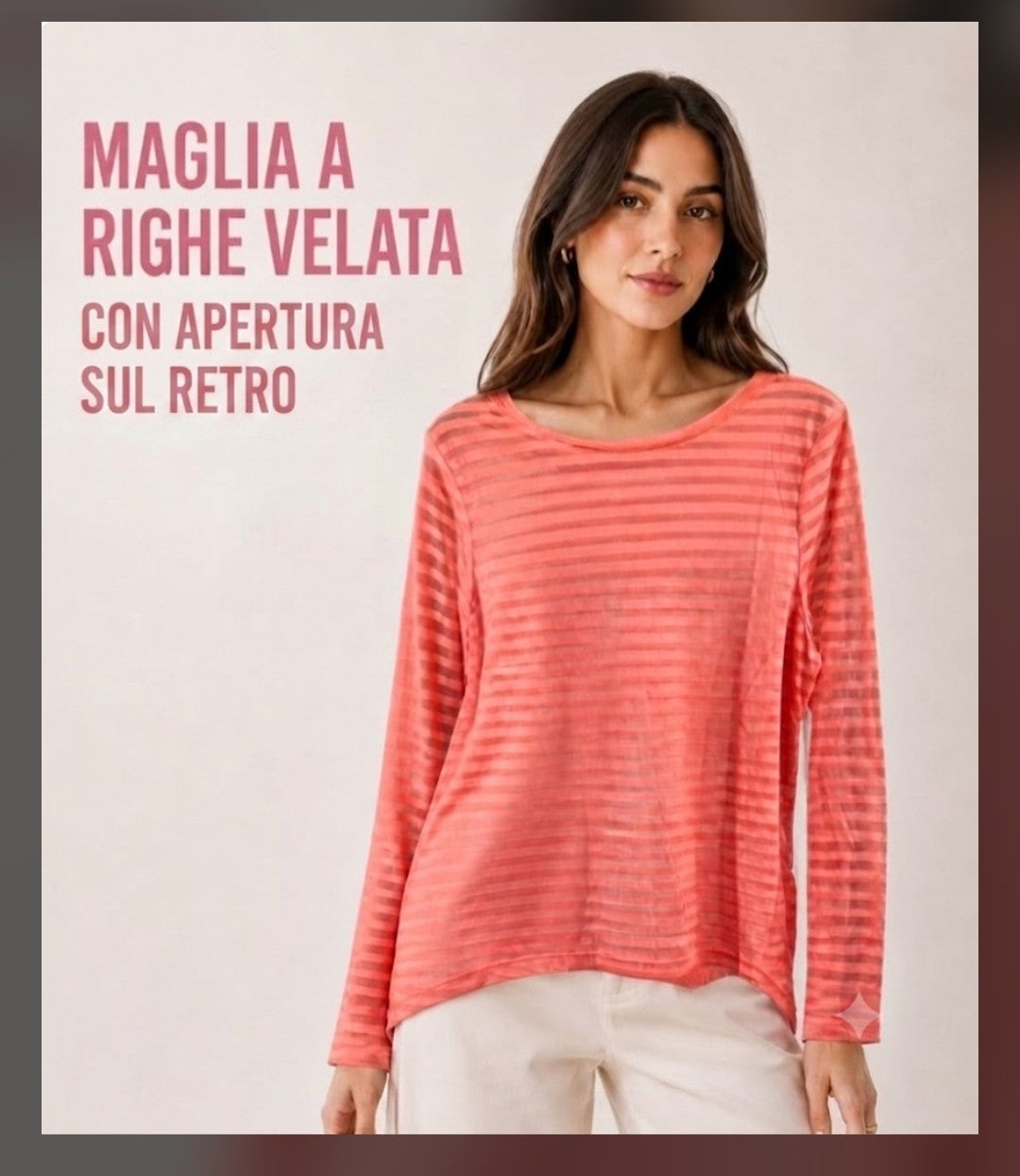 Maglia velata con apertura sul retro